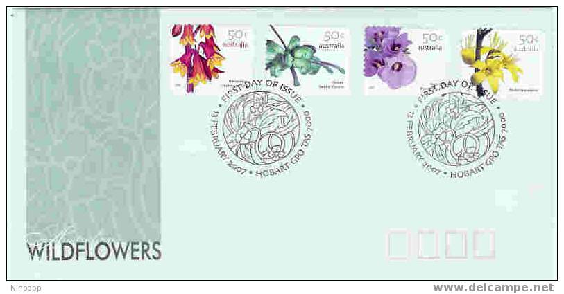 Australia-2007 Island Wildflowers Self Adhesive  FDC - FDC