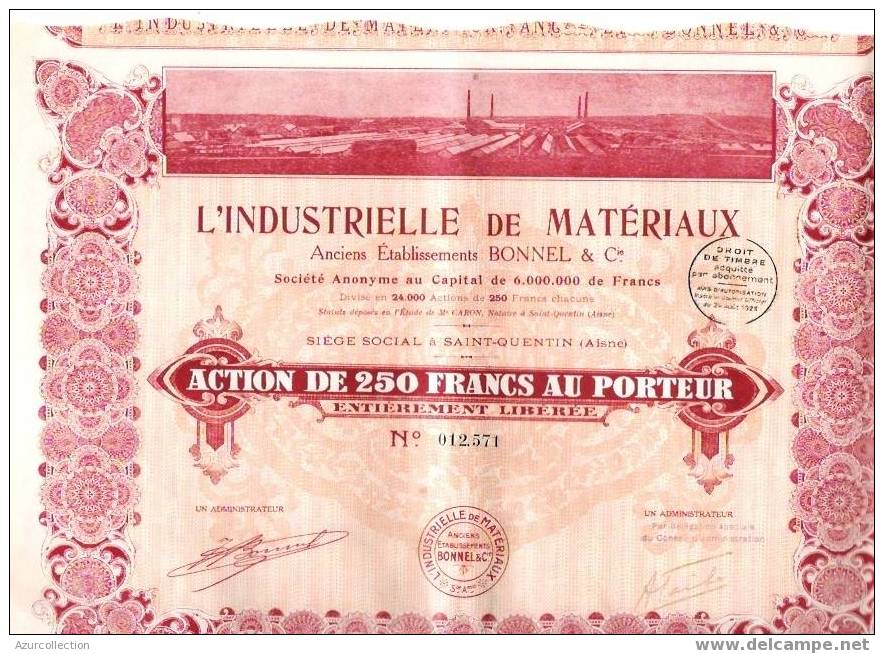 TITRE  .IND DE MATERIAUX  .ST QUENTIN .02 - Industrie