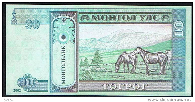 10 Tugrik    "MONGOLIE"    Cheval   P54  UNC  Ro31 - Mongolie