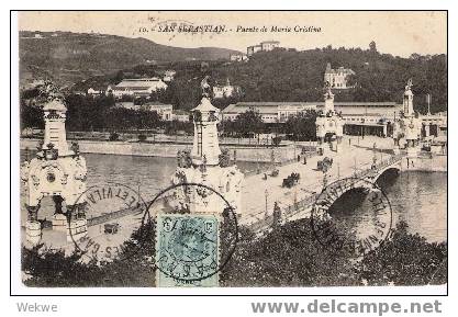 Et002 / SPANIEN -  San Sebastian – 1913, Puente – Nach Frankreich - Guipúzcoa (San Sebastián)