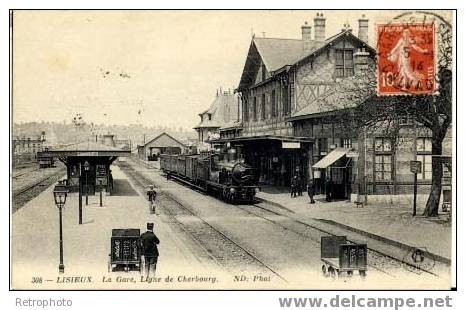 LISIEUX La Gare Ligne De Cherbourg - Lisieux