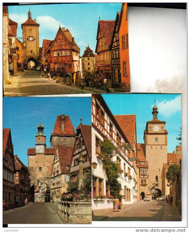 3 Rothenburg Postcard - 3 Carte De Rothenbourg - Rothenburg O. D. Tauber