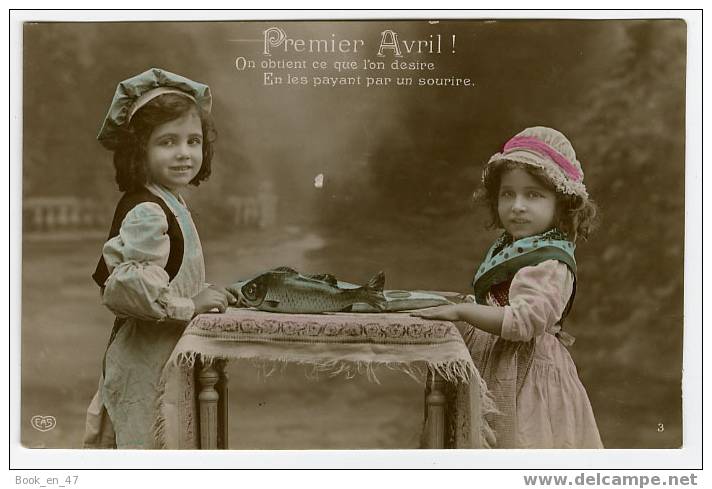 {33867} Fête " Premier Avril " ; Edit. E A S   1588 , 3 ; TBE ; Enfants Poissons - 1er Avril - Poisson D'avril