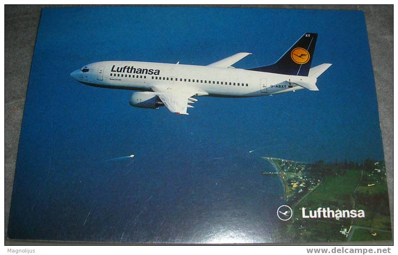 Airplane,Lufthansa,Boeing 737-300, Postcard - 1946-....: Moderne