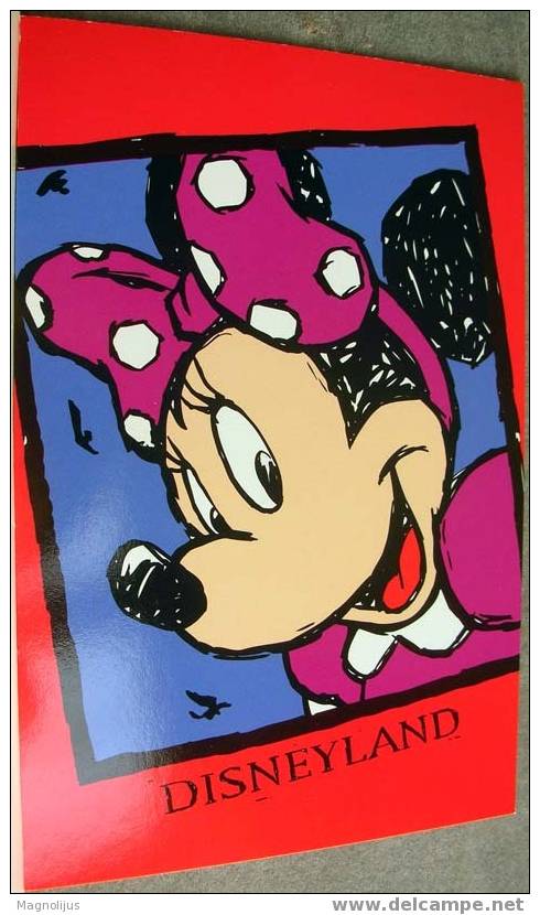 Minnie, Disney, Cartoon, Postcard - Disneyland