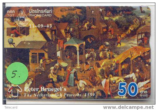 PETER BRUEGEL Schilderij Painting Op Telefoonkaart Thailand (5) - Schilderijen