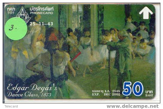 EDGAR DEGAS Schilderij Painting Op Telefoonkaart Thailand (3) - Pittura