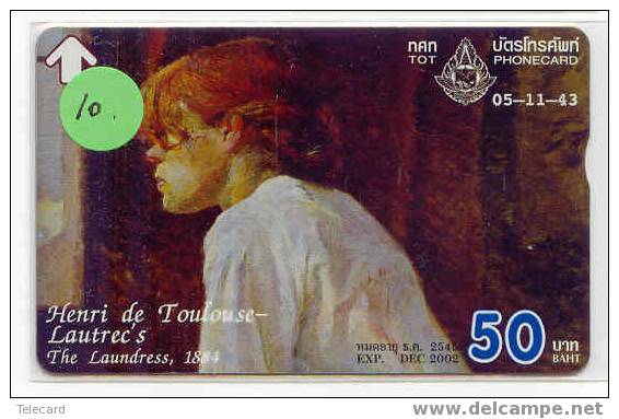 HENRI DE TOULOUSE-LAUTREC Schilderij Painting Painture Sur Telecarte Thailand (10) - Pittura