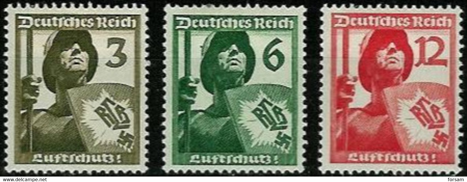 DEUTSCHES REICH..1937..Michel # 643-645...MLH. - Unused Stamps