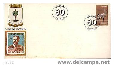 Jolie FDC SWA Namibie Tp Obl CAD 1-09-1983 Windhoek 90 Ans Tp Oryx Gazella - Namibie (1990- ...)