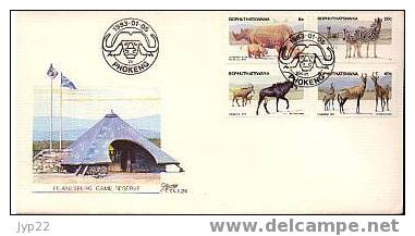 Jolie FDC Bophuthatswana Phokeng Tp Obl CAD 5-01-1983 Pilanesberg Game Reserve - Antilope Zèbre Rhinocéros - Bophuthatswana