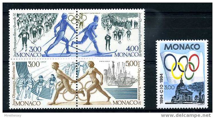 MONACO 1770-1773+1937 / SKI  / ATHLETISME - Autres & Non Classés