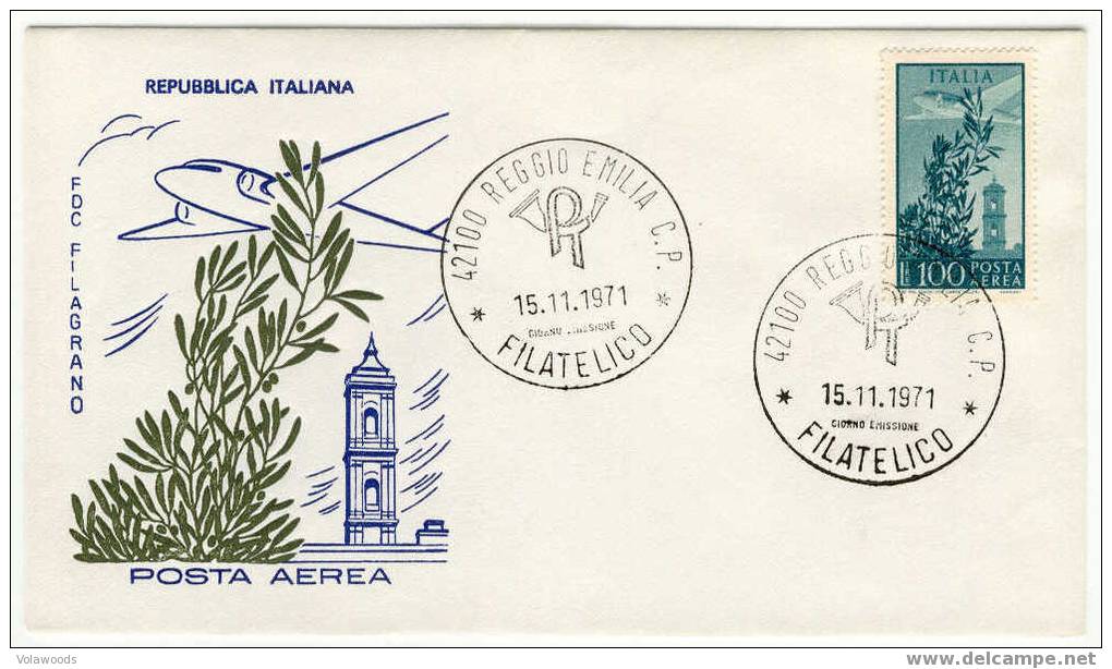 Italia - Busta Fdc Con Serie Completa: Torre Del Campidoglio - Luftpost