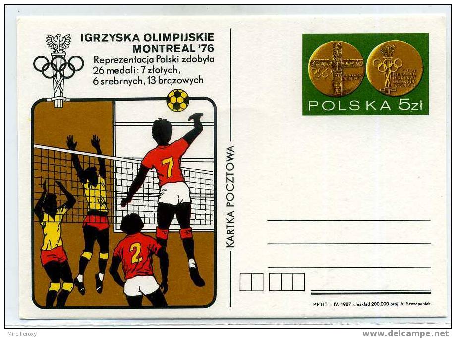 VOLLEY BALL / ENTIER POSTAL POLOGNE /STATIONERY - Pallavolo