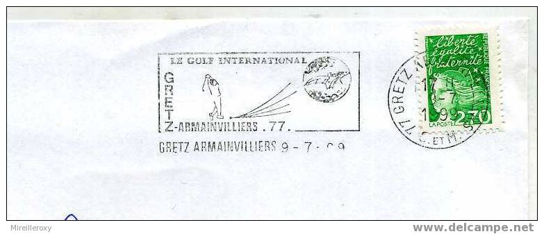 GOLF / OBLITERATION MECANIQUE GRETZ ARMAINVILLIERS  1999 - Golf