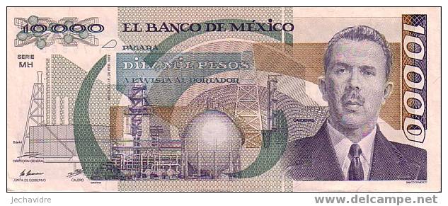 MEXIQUE   10 0000 Pesos  Non Daté   Pick 90a     ***** QUALITE  VF ++ ***** - Mexique