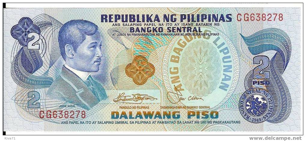 2 Piso  "PHILIPPINES"      P159c  UNC    Ro 47 - Philippines