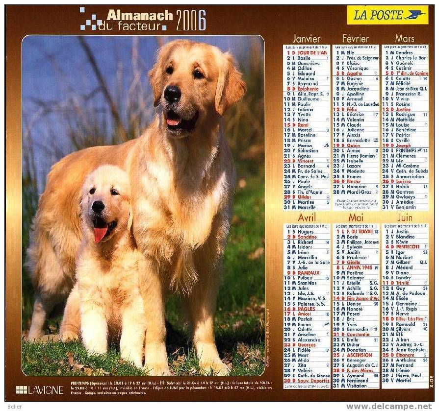 CALENDRIER ALMANACH 2006 - Formato Grande : 2001-...