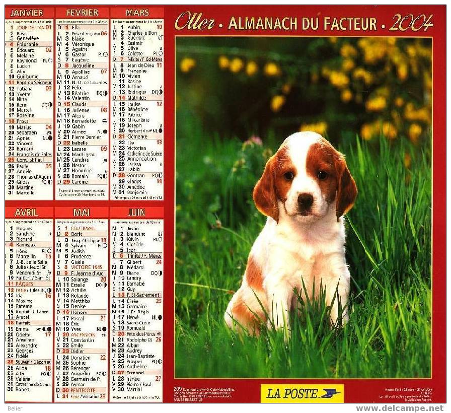 CALENDRIER ALMANACH 2004 - Grand Format : 2001-...