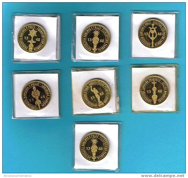 REPUBLICA CHECA  7 Medallas UNIVERSIDAD DE PRAGA  S/C  UNC  DL-263 - Czech Republic
