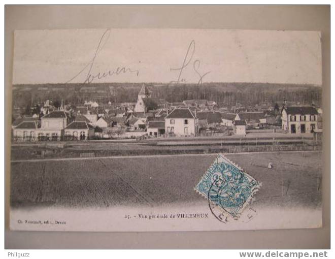 CARTE POSTALE CPA 28 VILLEMEUX VUE GENERALE - Villemeux-sur-Eure