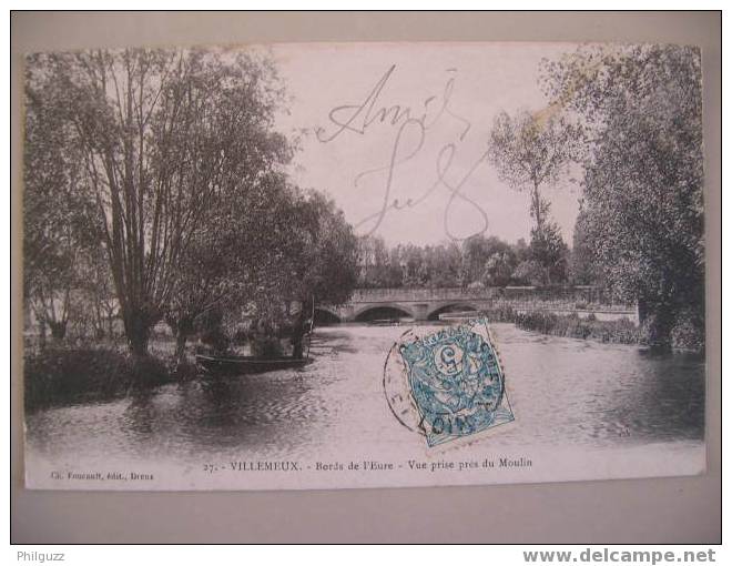 CARTE POSTALE CPA 28 VILLEMEUX BORDS DE L'EURE VUE PRISE PRES DU MOULIN - Villemeux-sur-Eure