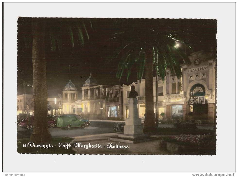 VIAREGGIO 1959 - Caffè Margherita In Nottuno - AUTO - Viaggiata - In Buone Condizioni - DC0516. - Viareggio