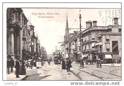 CPA - SOUTHAMPTON - HIGH STREET - BELOW BAR - TRES ANIMEE - DUNOLLY - AYLWARD - TRAM - - Southampton