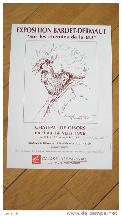 DERMAUT - Affiche "Sur Les Chemins De La BD" (signée) - Affiches & Offsets