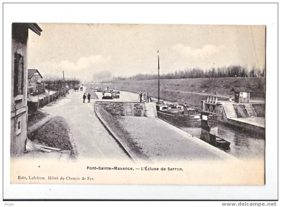 CPA-----60--- Pont Sainte Maxence----ECLUSE---SARRON------CANAL-----PENICHES - Pont Sainte Maxence