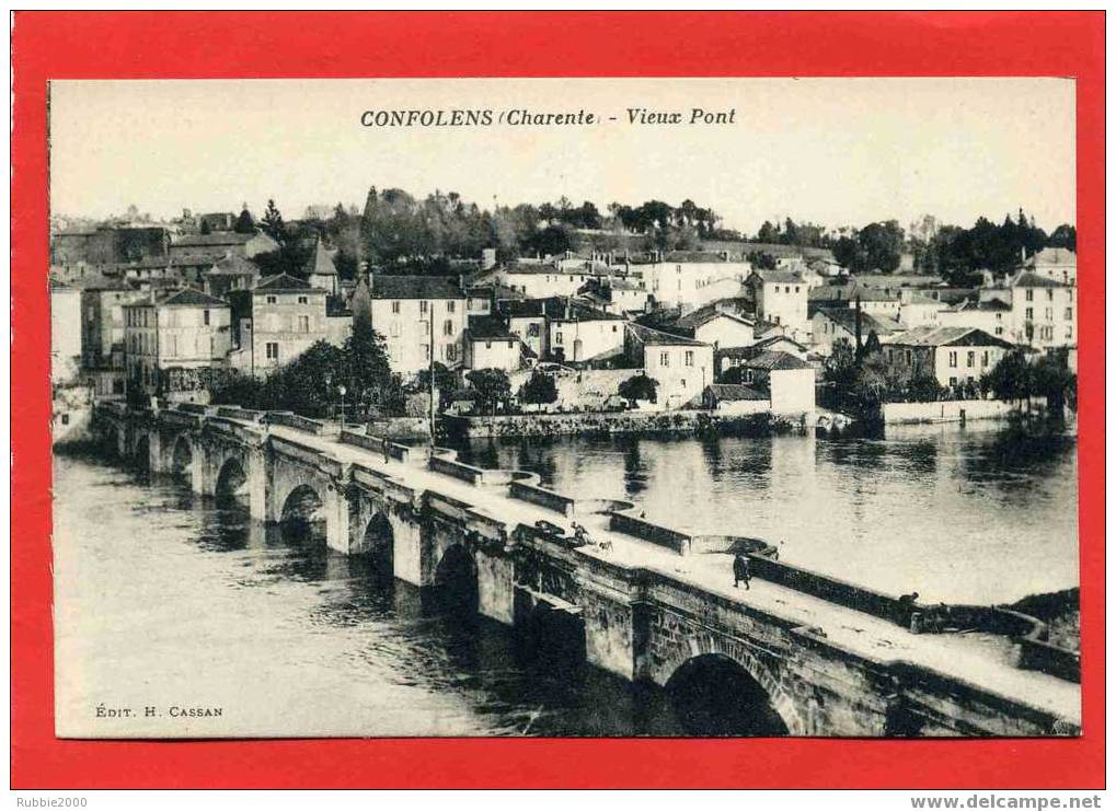 CONFOLENS VIEUX PONT CARTE EN TRES BON ETAT - Confolens