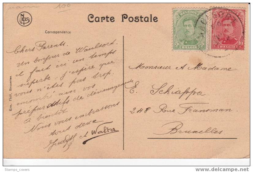 BELGIUM USED POST CARD 1920 WAULSORT VUE GENERALE - Hastière