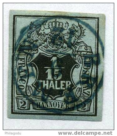 HANOVER 1851  Joli Timbre 1/15 Thaler   Cote 110 Euros   Schön Stempel BREMEN - Hanover