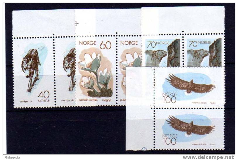 Norge 1970 ++ Yv.558/561** Nature, Loup, Grand Aigle De Mer Cote 18 E - Ungebraucht