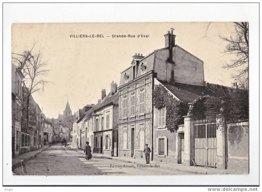 CPA----95----VILLIERS-LE-BEL----GRANDE RUE D'AVAL - Villiers Le Bel