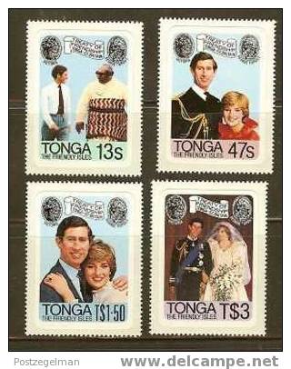 TONGA 1981 MNH Stamps Royal Wedding 786-789 #6485 - Royalties, Royals