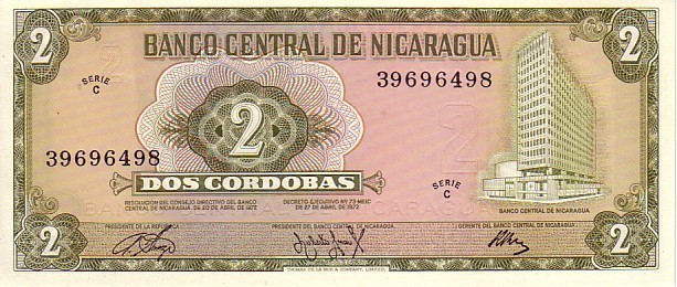 NICARAGUA   2 Cordobas Non Daté  Pick 121a   *****BILLET  NEUF***** - Nicaragua