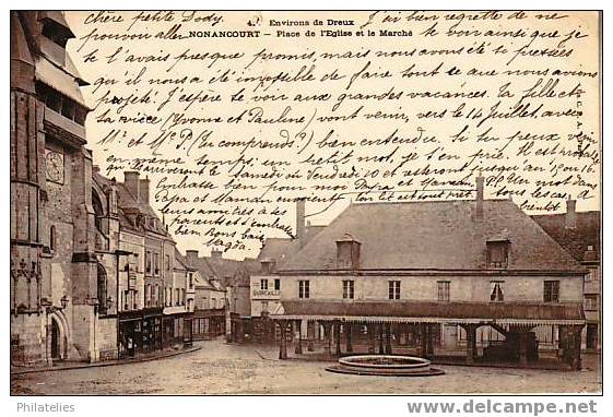 NONANCOURT  MARCHE PLACE DE L EGLISE  1903 - Pont-de-l'Arche