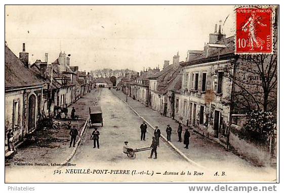 NEUILLE  PONT PIERRE   AV DE LA ROUE 1918 - Neuillé-Pont-Pierre