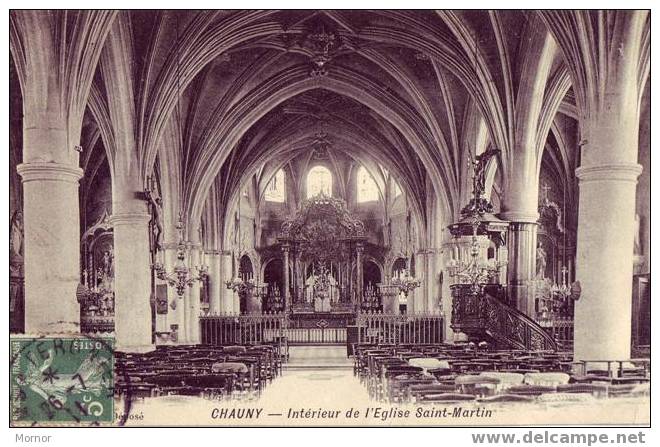 CHAUNY Intérieur De L'Eglise St-MARTIN - Chauny