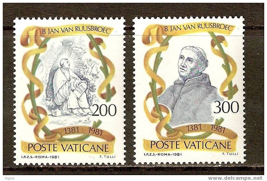 V017 - VATICANO (1981)  : N. 694/5 *** Ruusbroec - Nuovi