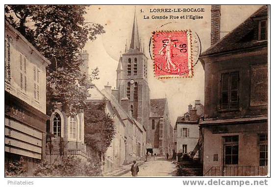 LORREZ LE BOCAGE  GRANDE RUE  1906 - Lorrez Le Bocage Preaux