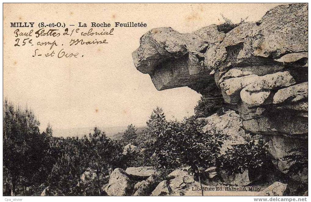 91 MILLY LA FORET Roche Feuilletée, Ed Hamelin, 191? - Milly La Foret