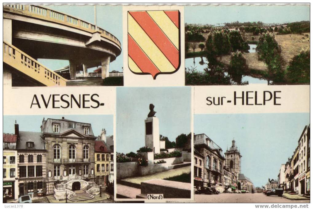 59 /  AVESNE SUR HELPE / MULTIVUE /   CPSM 196? - Avesnes Sur Helpe