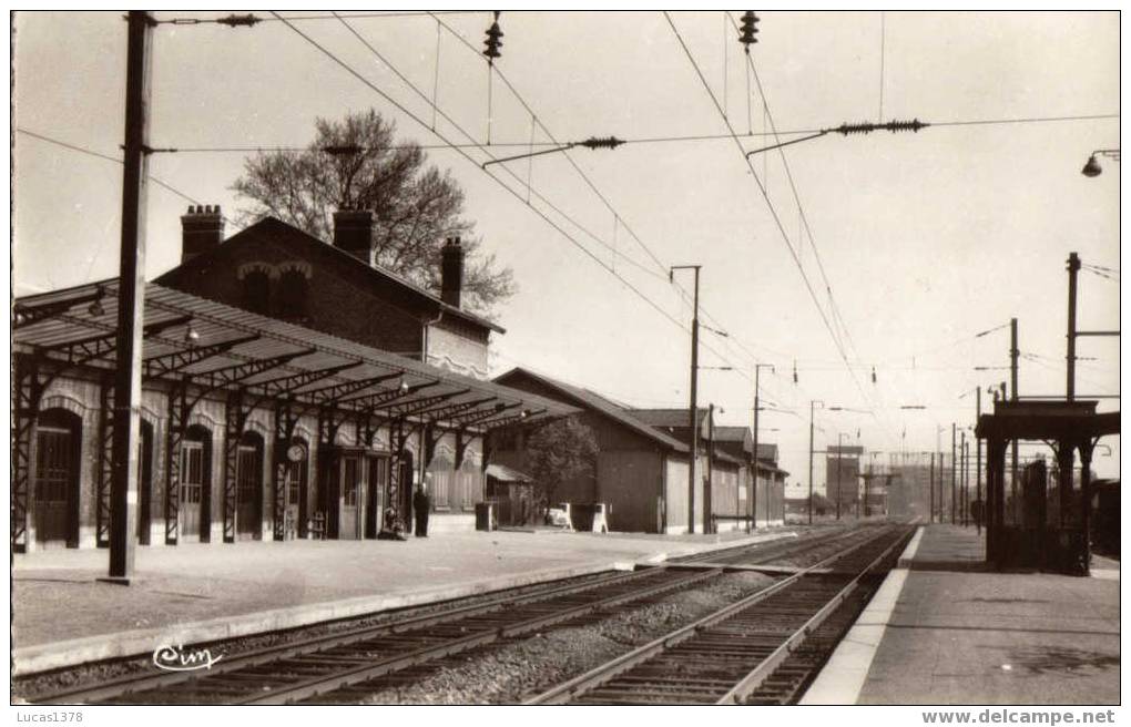 59 /  HAUBOURDIN / LA GARE  /   RARE CPSM 1963 - Haubourdin