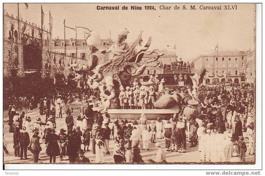 CPA Du Carnaval De Nice De 1924 ( Alpes Maritimes 06 ): Char De SM Carnaval XLVI - Carnevale