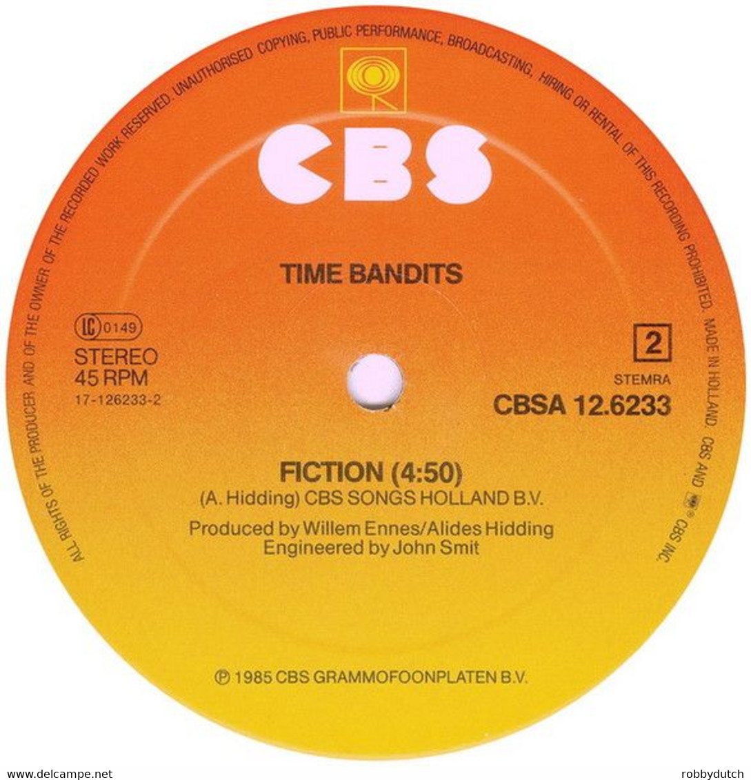 * 12" * TIME BANDITS - ENDLESS ROAD (Holland 1985 Ex-!!!) - 45 T - Maxi-Single