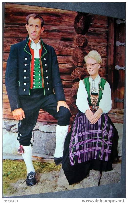 Folklore, Costumes,Norway,Norvege, Postcard - Costumi