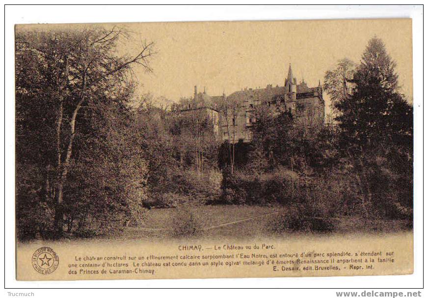 3628 - Chimay - Le Château Vu Du Parc - Chimay