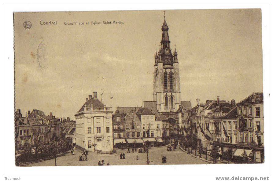 3806 -  Courtrai - Grand' Place Et Eglise Saint-Martin - Kortrijk